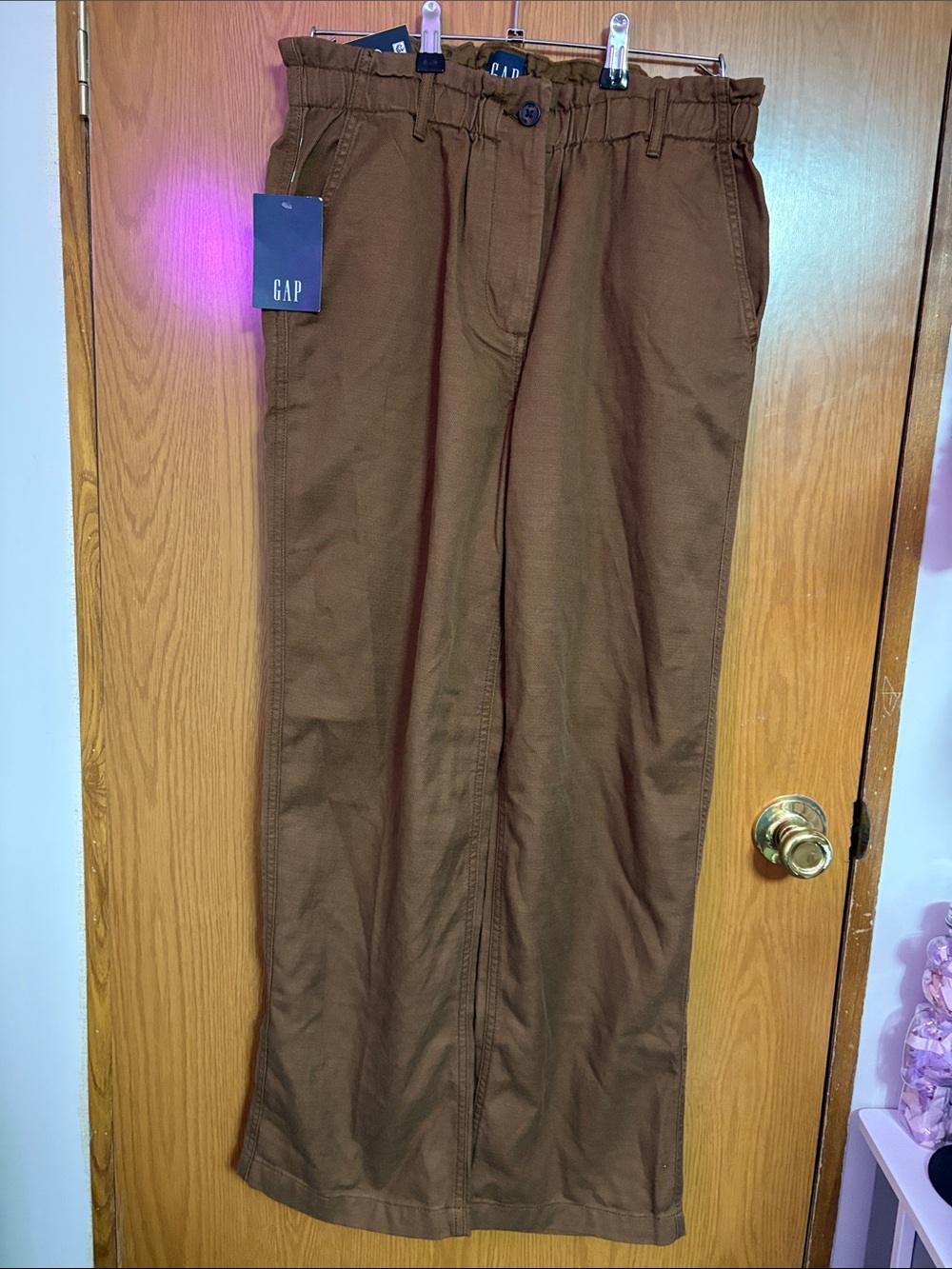 GAP Women’s  Dark Brown Paperbag Waist Chinos